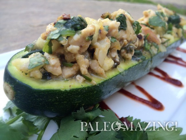 Paleo Mexican Stuffed Zucchini Boats | Paleomazing