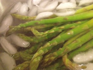 Time to halt the cooking.This is the last step the blanching.