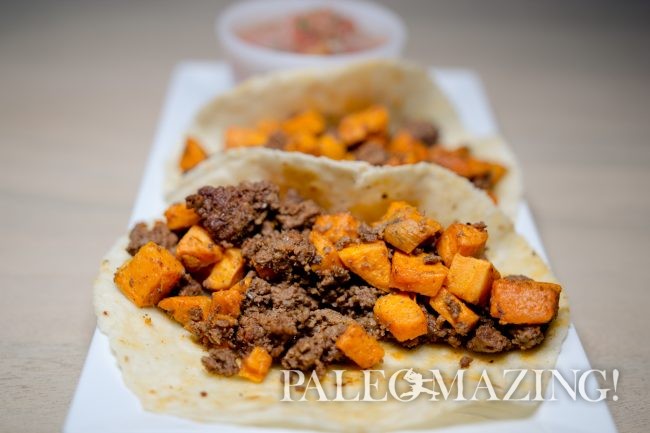 Paleo Tacos – Beef Chorizo and Sweet Potato