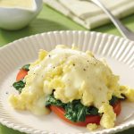 Scrambled Eggs Florentine with Hollandaise